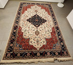 WE23 BIDJAR Cream | שטיח צמר עבודת יד בסגנון פרסי  175x252 ס"מ