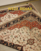 WE23 BIDJAR Cream | שטיח צמר עבודת יד בסגנון פרסי  175x252 ס"מ