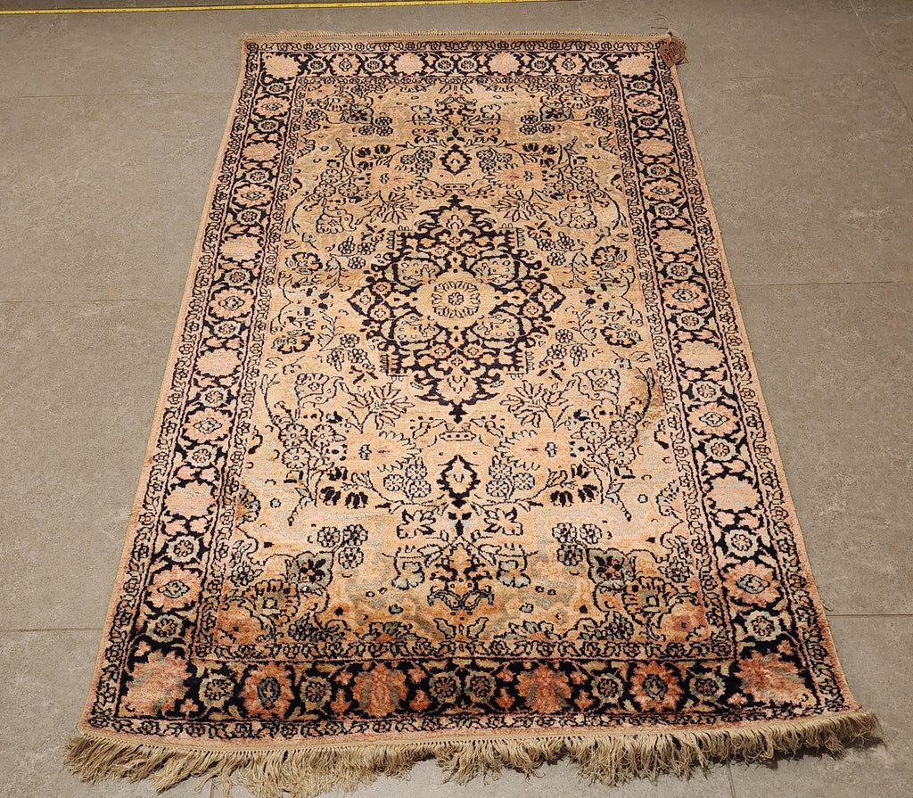 SLK325 KASHMIR ISFAHAN Orange | שטיח קשמיר משי עבודת יד איספהן 92x148 ס"מ