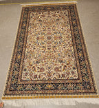 SLC332 SILK PERSIAN GARDEN | שטיח משי עבודת יד הגן הפרסי  100% 93x152 ס"מ
