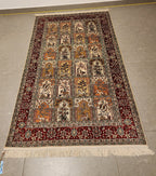 SLC333 SILK BAKHTIARI GARDEN | שטיח משי עבודת יד בחטיאר 100% 96x152 ס"מ