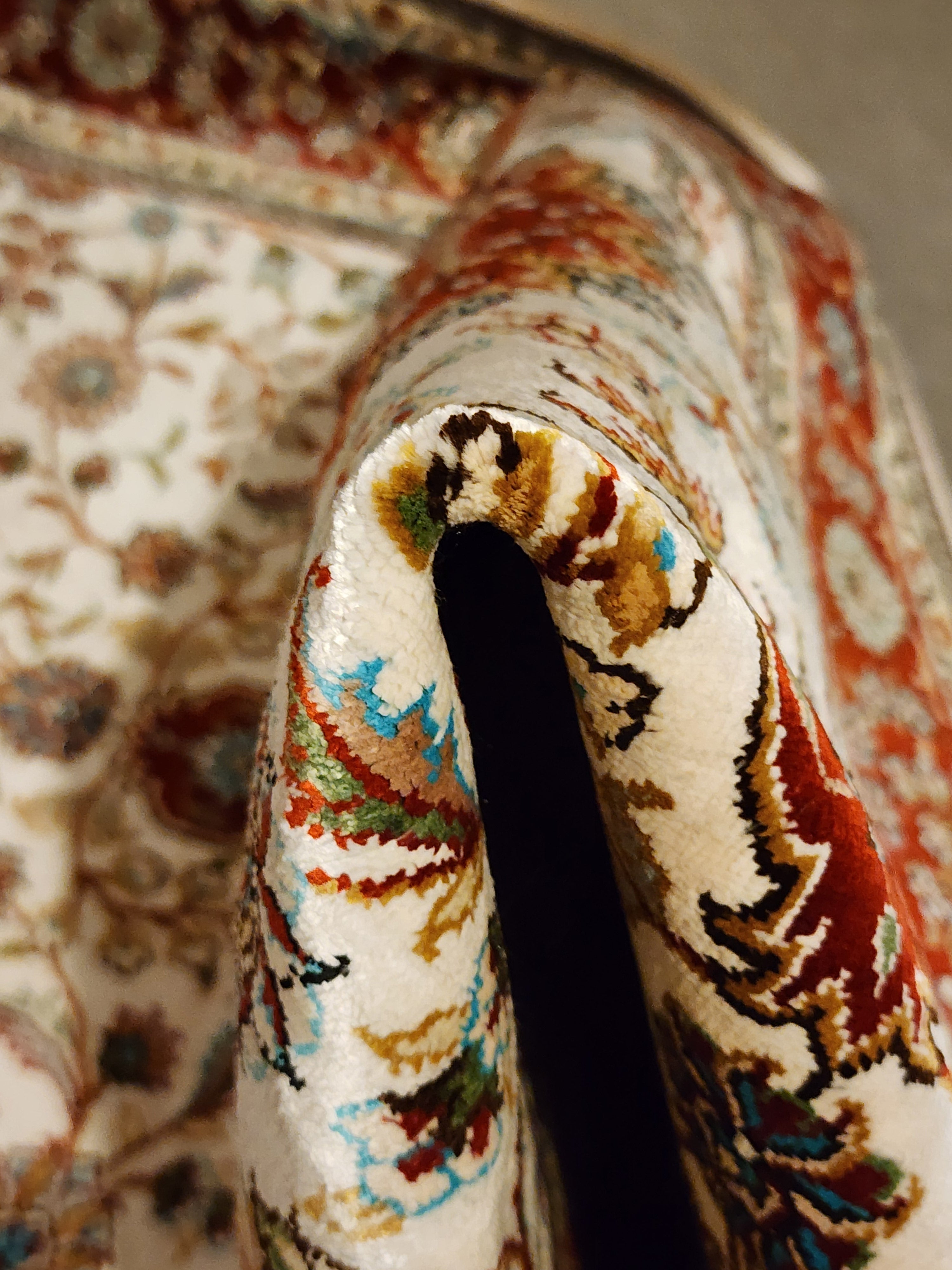 SLC337 SILK ISFAHAN | שטיח משי עבודת יד איספהן  100% 91x152 ס"מ