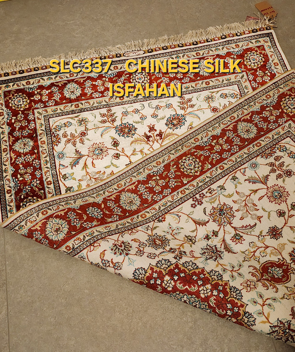 SLC337 SILK ISFAHAN | שטיח משי עבודת יד איספהן  100% 91x152 ס"מ