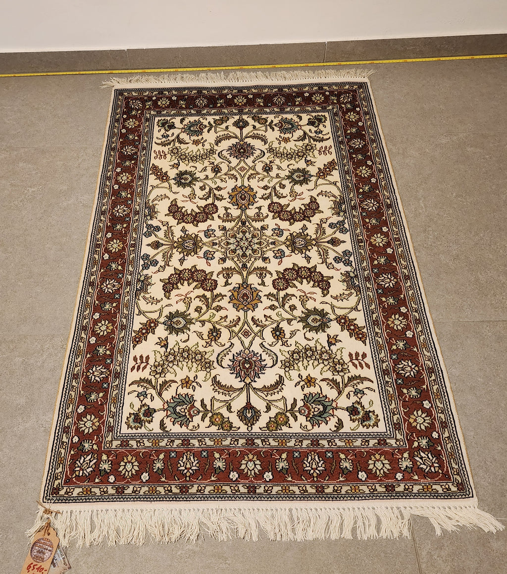 SLC327 SILK ISFAHAN | שטיח משי עבודת יד איספהן 100% 76x122 ס"מ