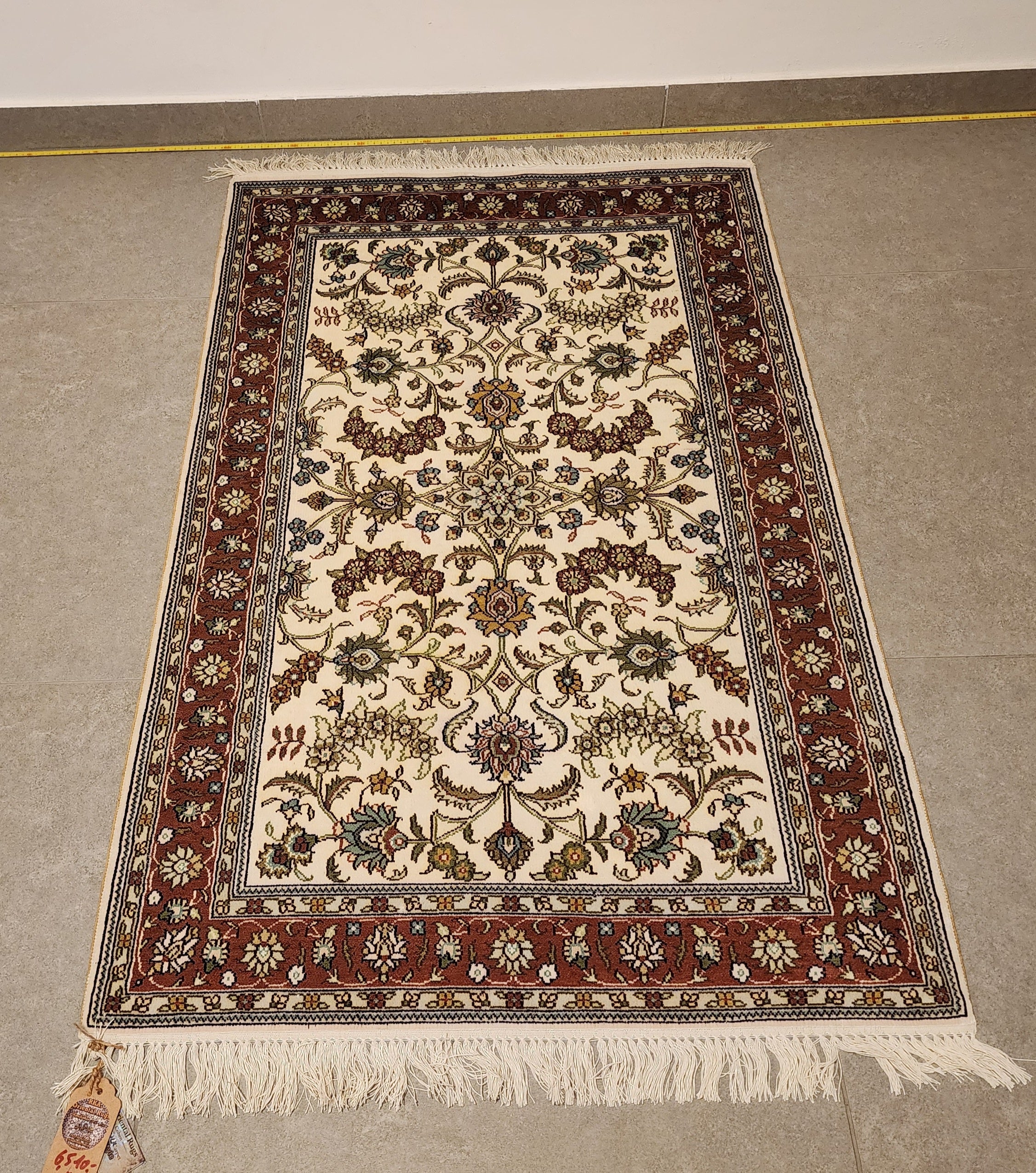 SLC327 SILK ISFAHAN | שטיח משי עבודת יד איספהן 100% 76x122 ס"מ
