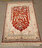 SLC329 SILK QOM Tree of Life | שטיח משי עבודת יד קום עץ החיים 100% 76x118 ס"מ