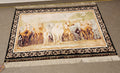 SLC331 SILK Horses Picture | שטיח אומנותי סוסים משי עבודת יד 100% 91x122 ס"מ