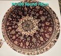 PC108 3D Printed Carpet Brown Round 78cm | שטיח מודפס בסגנון פרסי אוריינטלי 3D עגול חום 78 ס"מ