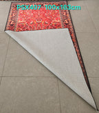 PSX407 Hamedan Persian Style Red | שטיח קיר אומנותי מודפס בסגנון המדהן פרסי 3D פרסי 100X163 ס"מ