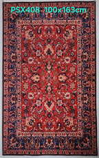 PSX408 Kashan Persian Style Red | שטיח קיר אומנותי מודפס בסגנון קשאן פרסי 3D פרסי 100X163 ס"מ