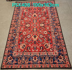 PSX408 Kashan Persian Style Red | שטיח קיר אומנותי מודפס בסגנון קשאן פרסי 3D פרסי 100X163 ס"מ