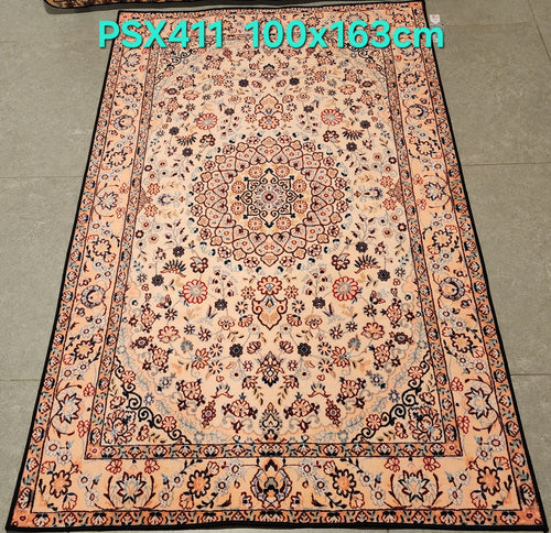 PSX411 Nain Persian Style Cream | שטיח קיר אומנותי מודפס בסגנון נעיין פרסי 3D פרסי 100X163 ס"מ