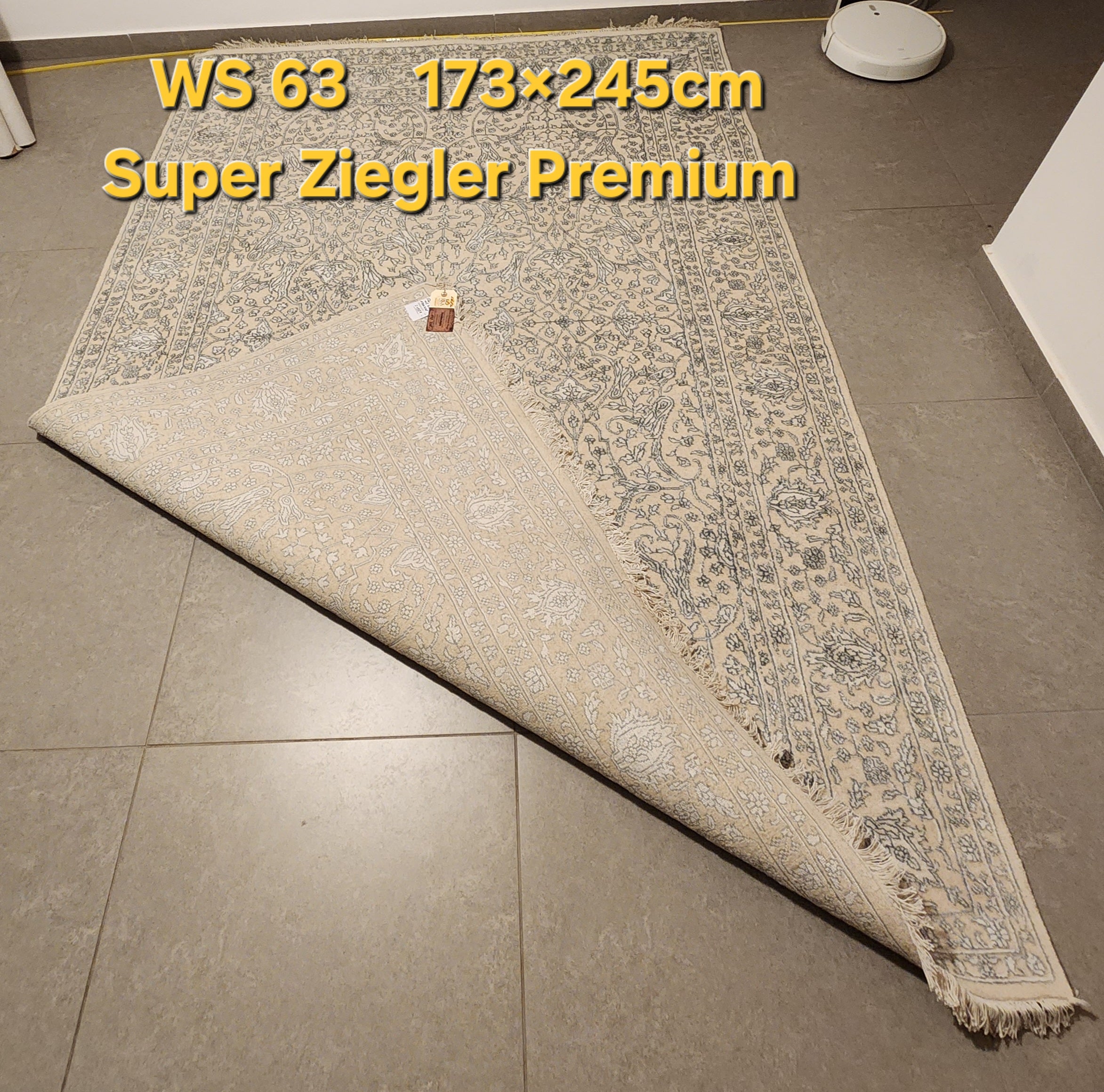 שטיח סופר זיגלר פרמיום עבודת יד WS63 Super Ziegler Premium.          גודל 173×245