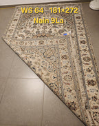 שטיח נעין נהולה 9 לה עבודת יד WS 64 Nain 9 La Premium.   גודל 181×272