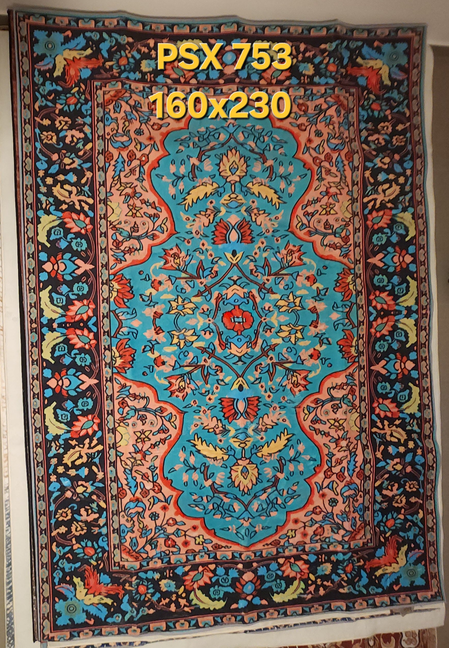שטיח 100% פוליאסטר פרמיום בסגנון פרסי אוריינטלי  PSX 753 160X230