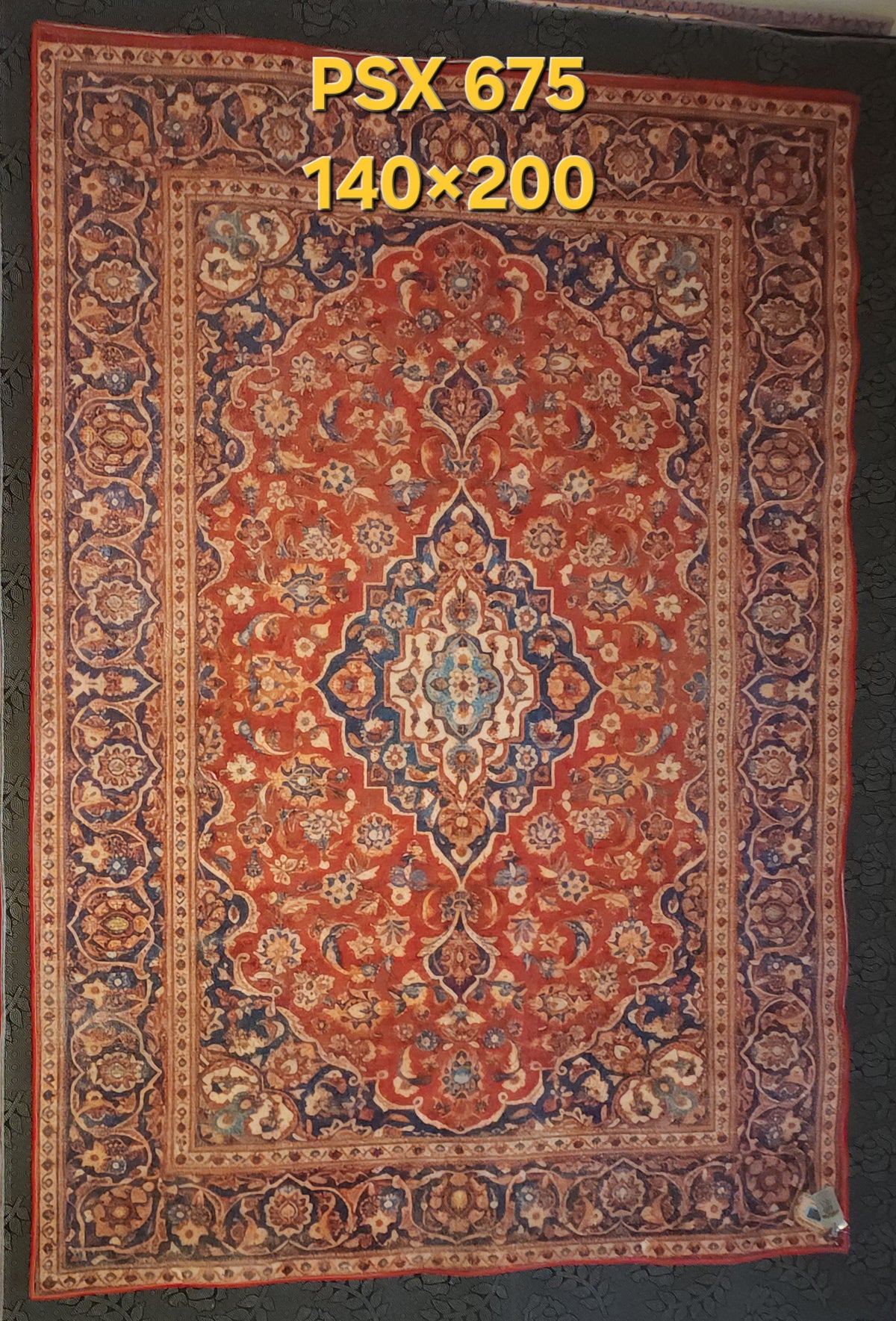 PSX 675 Printed Carpet Red Colorful Persian 140X200 | שטיח מודפס דוגמא פרסית אדום צבעוני 140X200