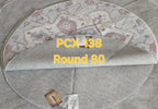 PCX 138 Printed Carpet Beige Medallion Round 80cm | שטיח מודפס מדליון בז' עגול 80 ס"מ