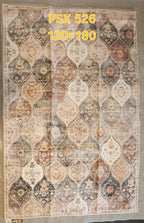PSX 526 Printed Carpet Grey Beige Persian 120X180 | שטיח מודפס דוגמא פרסית אפור בז' 120X180