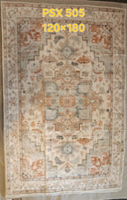 PSX 505 Printed Carpet Beige Vintage Persian 120X180 | שטיח מודפס דוגמא פרסית בז' וינטג' 120X180