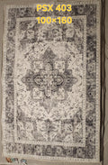 PSX 403 Printed Carpet Grey Vintage Persian 100X160 | שטיח מודפס דוגמא פרסית אפור וינטג' 100X160
