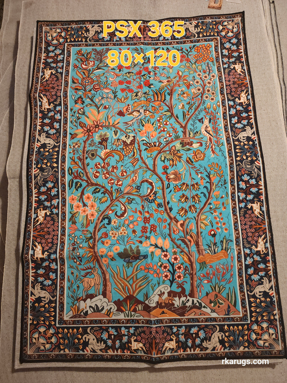 PSX 365 Printed Carpet Flower Garden Persian 80X120 | שטיח מודפס גן פרחים פרסי 80X120